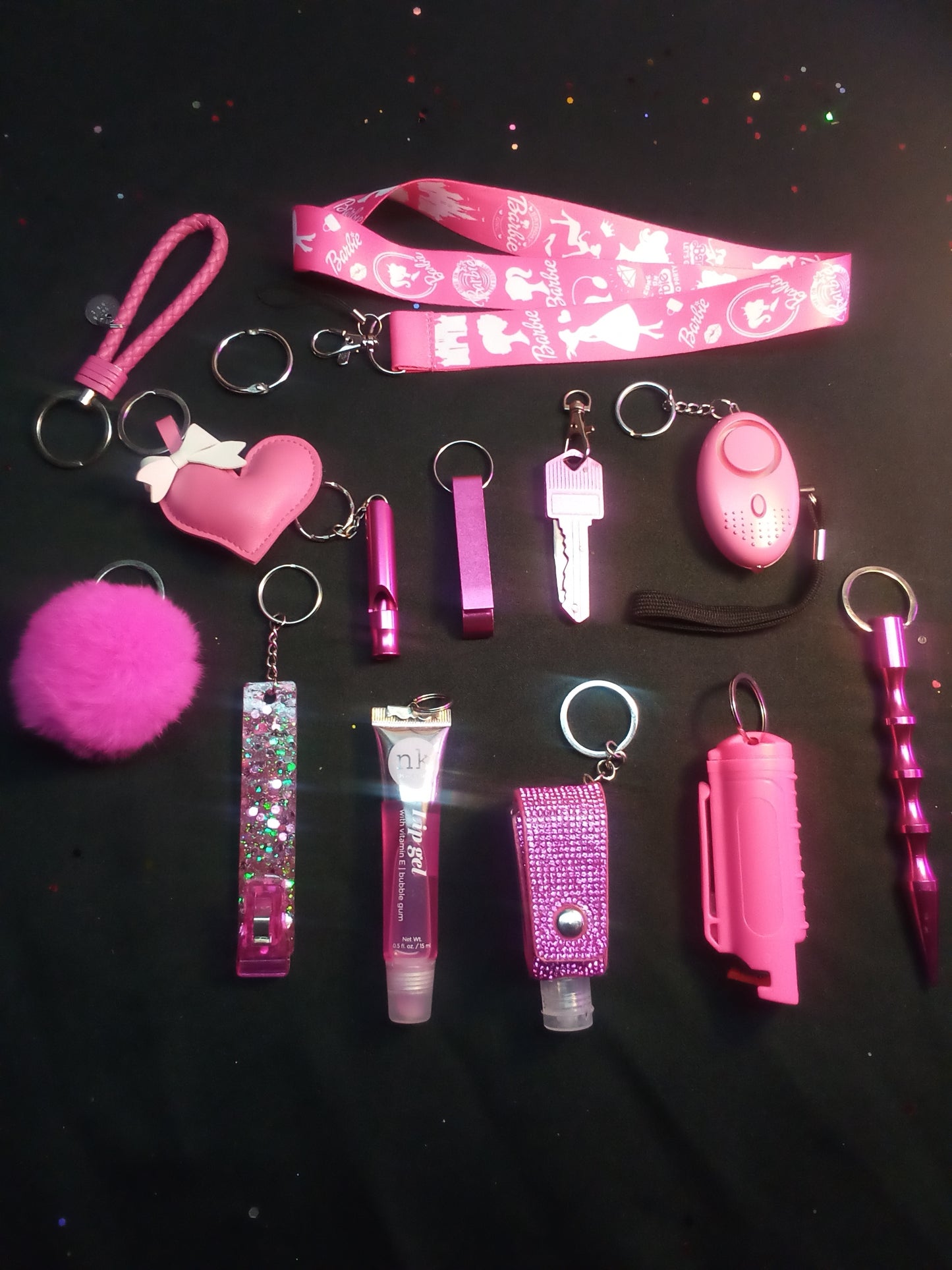 Barbie Inspired  Safety Keychain Set