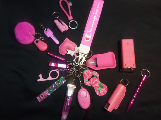 Hot Pink Power Champs Safety Keychain Bundle