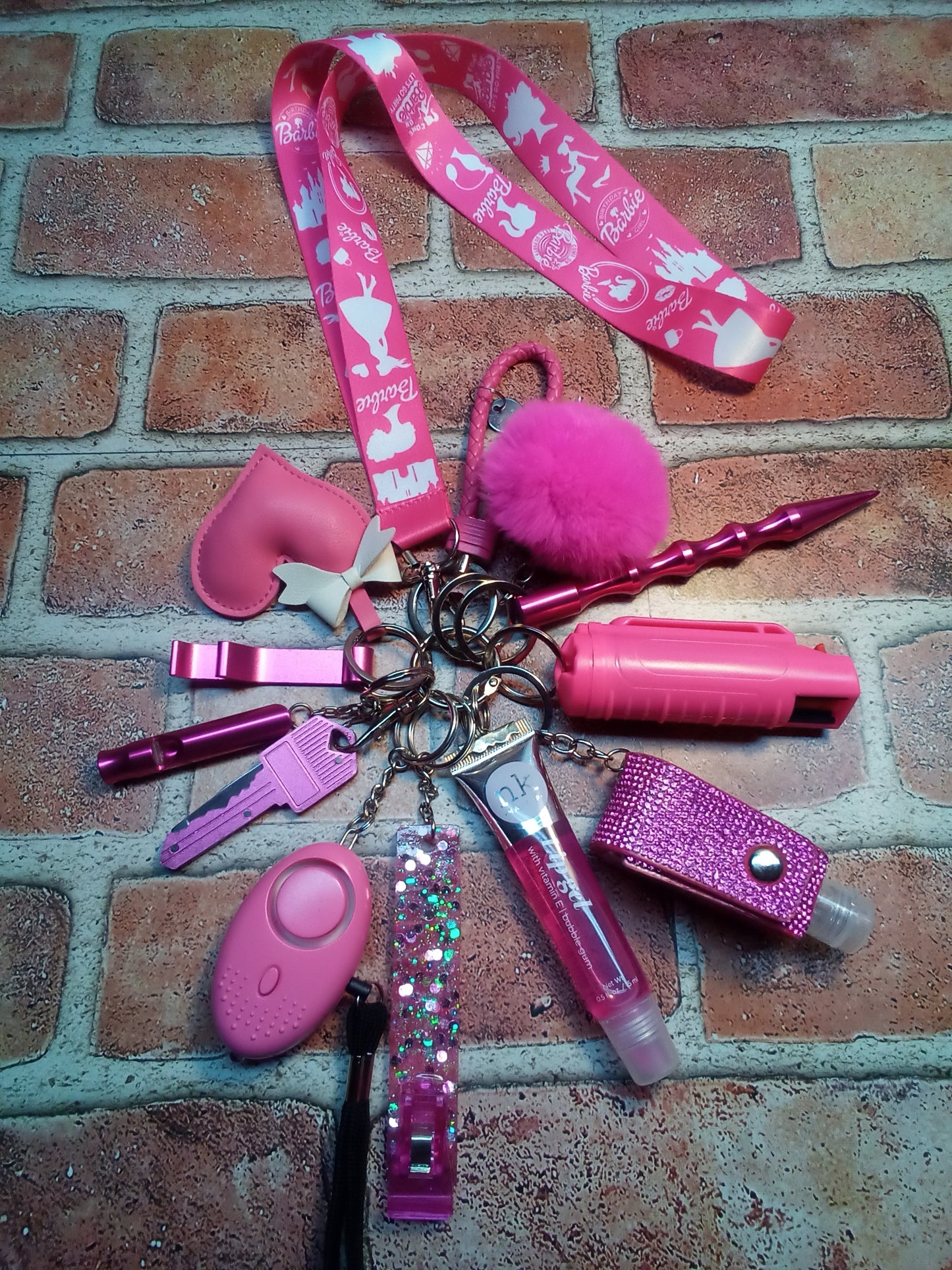 Barbie Inspired  Safety Keychain Set